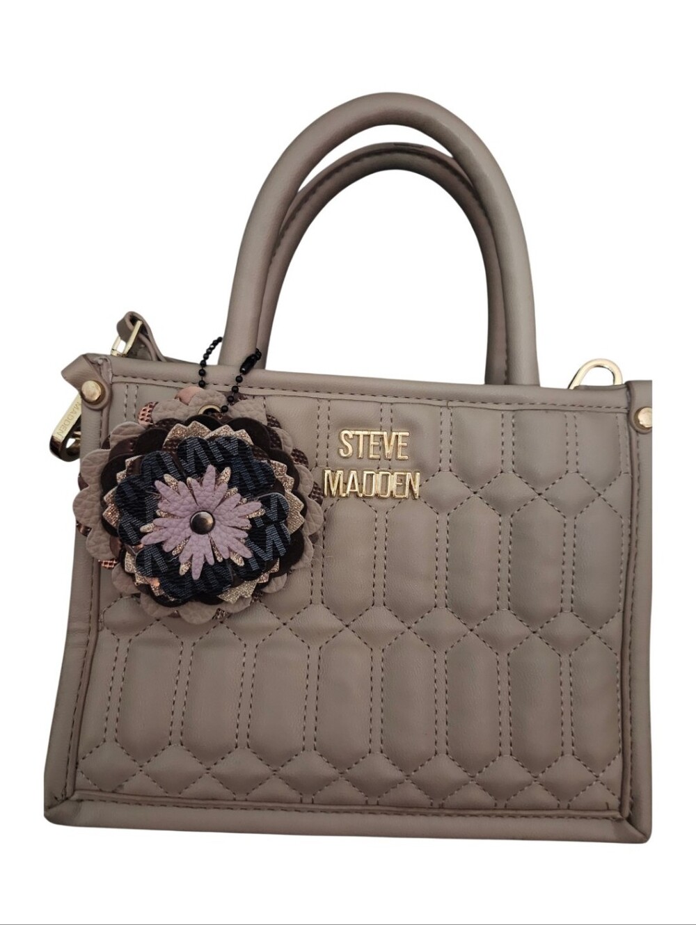 Steve Madden Binko Quilted Top-Handle Satchel/Crossbody IncludesRooster Orginal